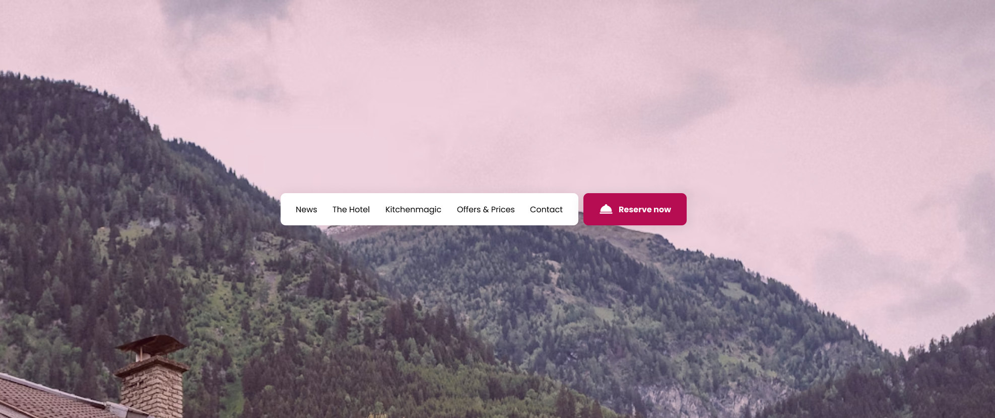 the navigation bar of the website