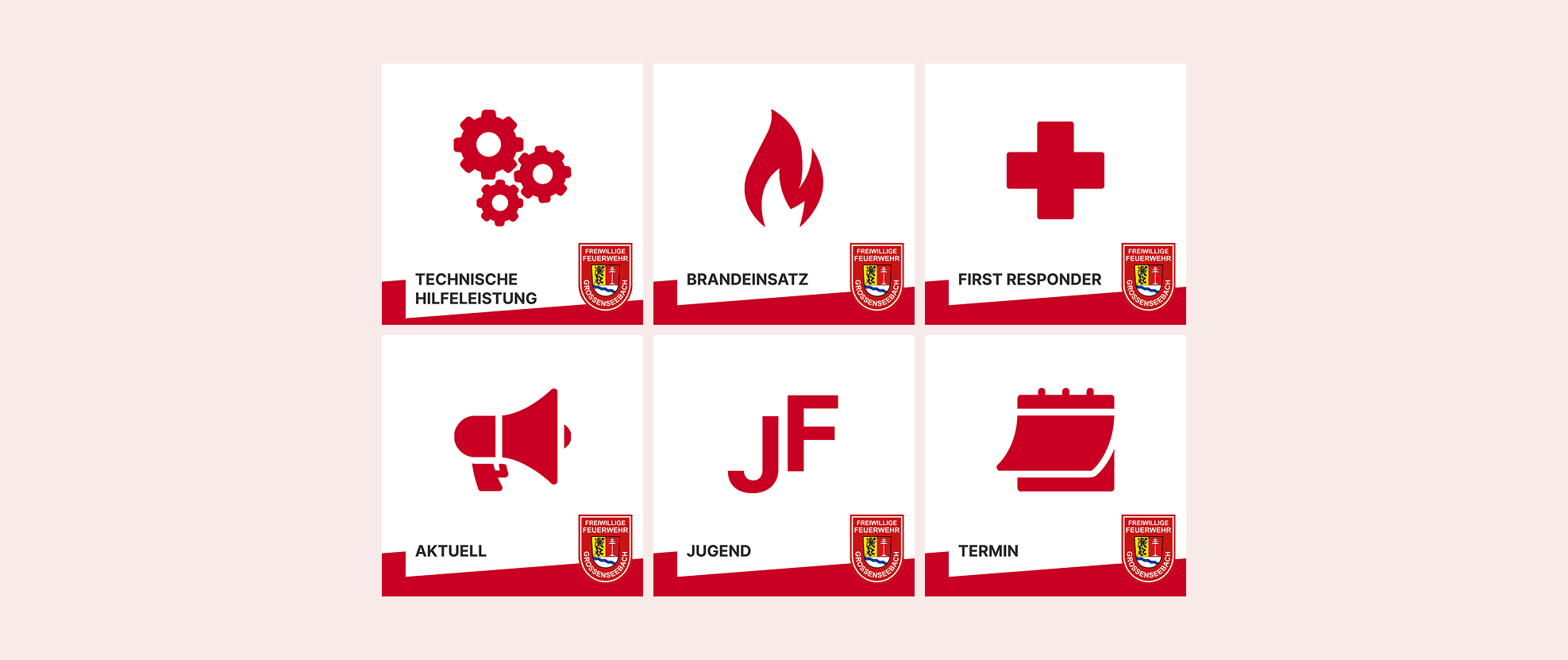 six presets for social media with icons as placeholder